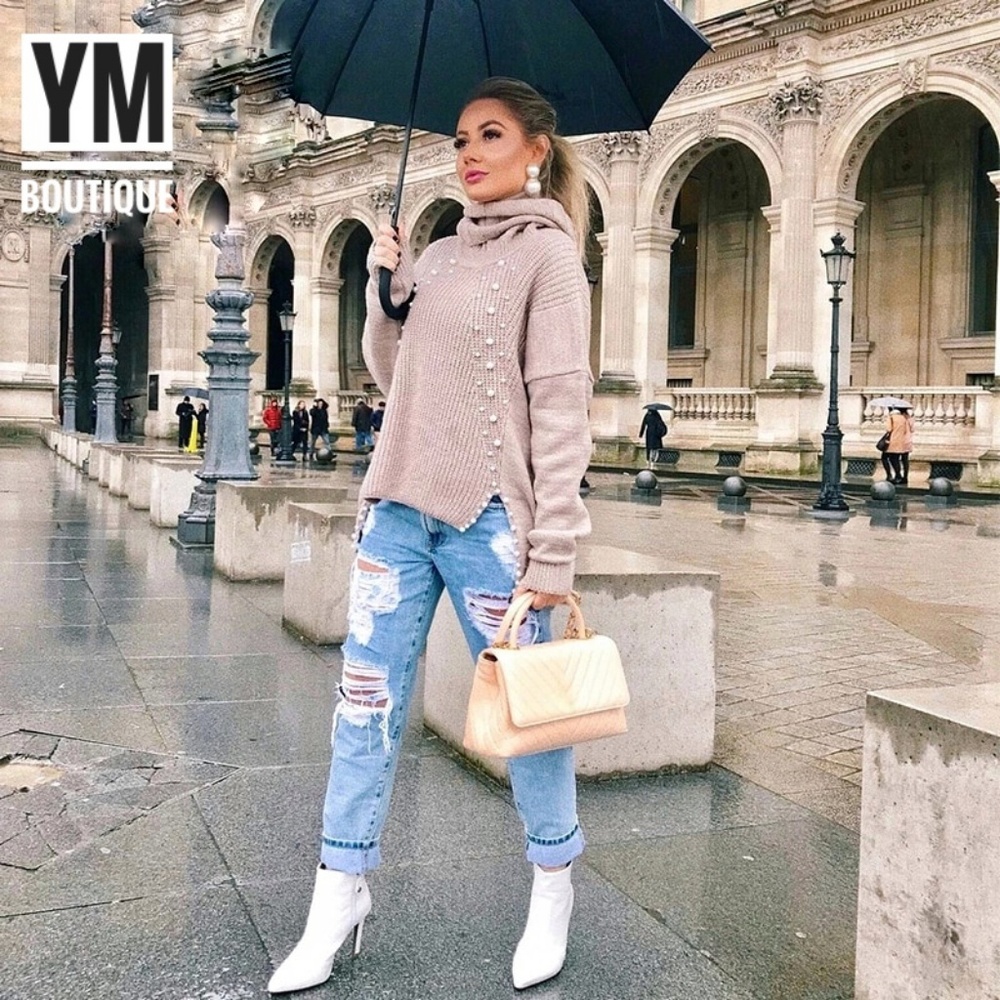 ⚡1 Left⚡Oversized turtleneck sweater - Picture 2 of 3